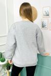 158712 Oversize Sardonlu Sweatshirt